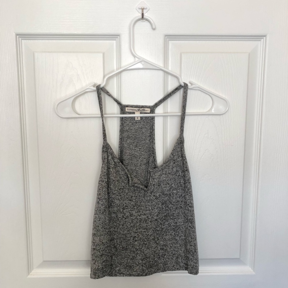 Gray Cozy Crop Top
